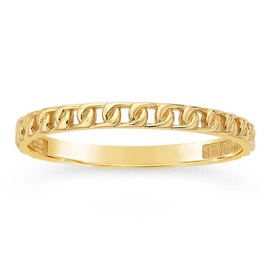 14K Yellow Gold 2mm Curb-Style Chain Band