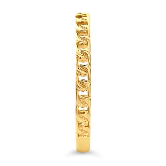 14K Yellow Gold 2mm Curb-Style Chain Band