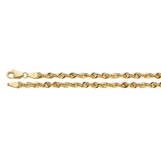 14K Yellow Gold 3.1mm Diamond-Cut French Rope Chain