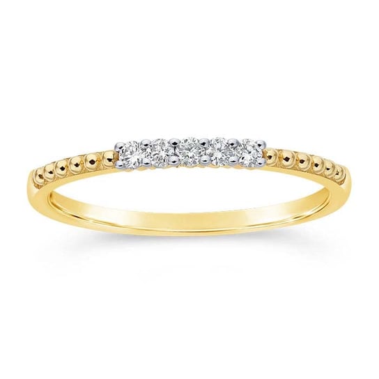 14K Yellow Gold Diamond-Set Ring