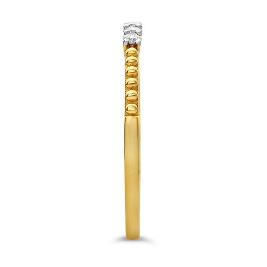 14K Yellow Gold Diamond-Set Ring