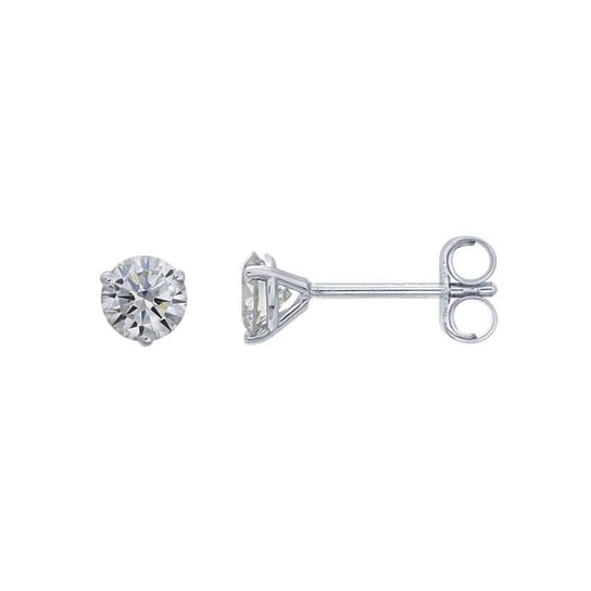 14K White Gold 1/2-Ct. (TW) Lab-Grown Diamond-Set Earrings
