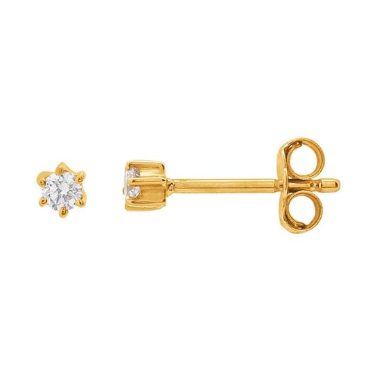 14K Yellow Gold Lab-Grown Diamond-Set Earrings