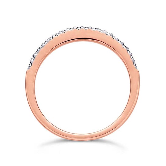 14K Rose Gold Diamond-Set Wedding Band