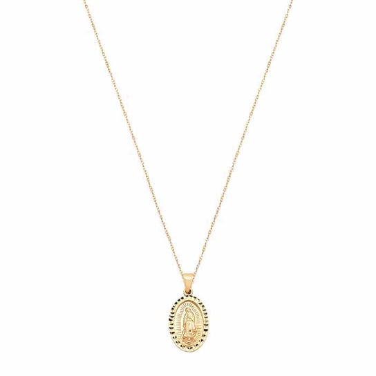 14K Yellow Gold Blessed Mother Necklace