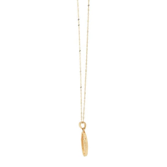 14K Yellow Gold Blessed Mother Necklace