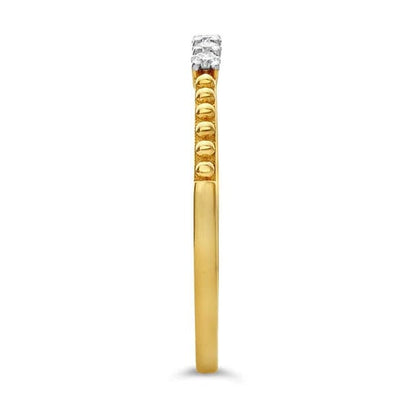 14K Yellow Gold Diamond-Set Ring