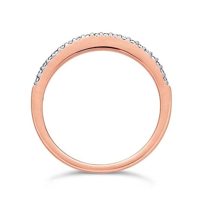 14K Rose Gold Diamond-Set Wedding Band