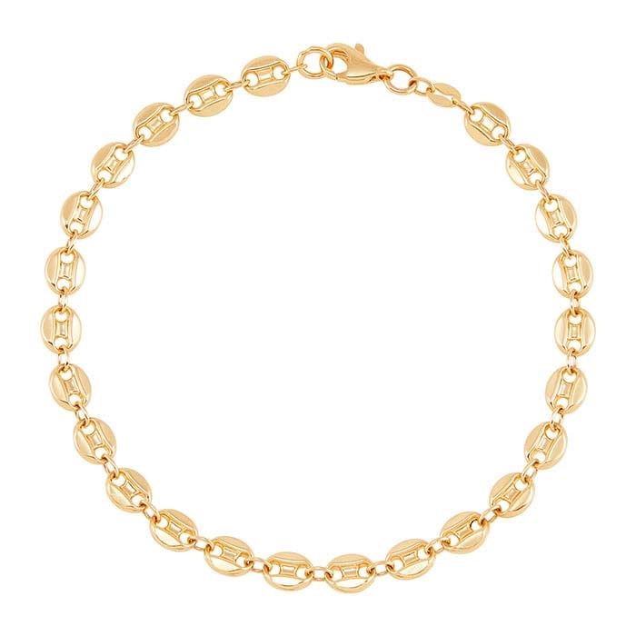 14K Yellow Gold Mariner Chain Bracelet