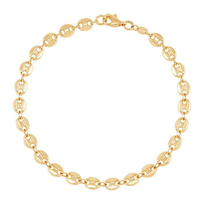 14K Yellow Gold Mariner Chain Bracelet
